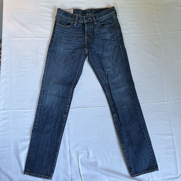 Abercrombie & Fitch Jeans Mens 29x32 Blue Denim Pants The A&F Skinny Button Fly - Picture 2 of 7